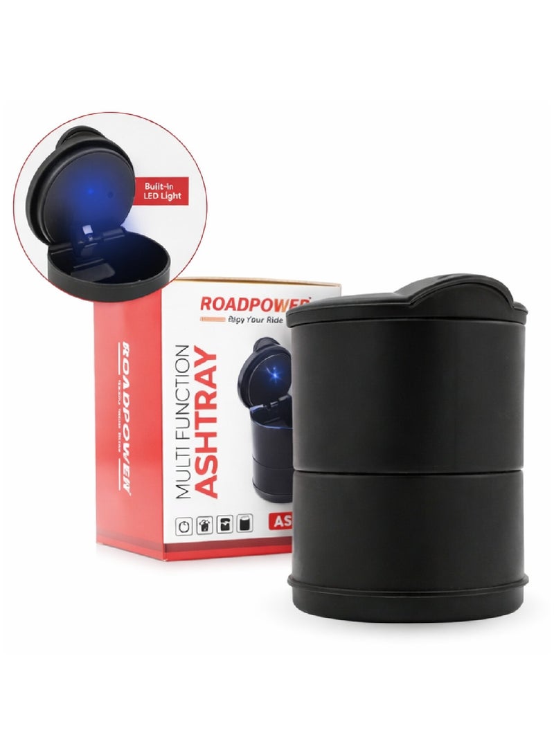RoadPower Car ashtray with led lights, cylinder portable for travel home offic - Image 1